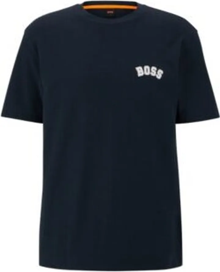 Oversized-fit cotton T-shirt with logo and seasonal print