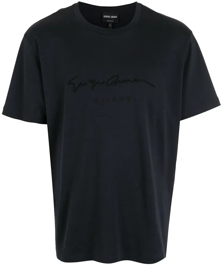 embroidered-logo T-shirt
