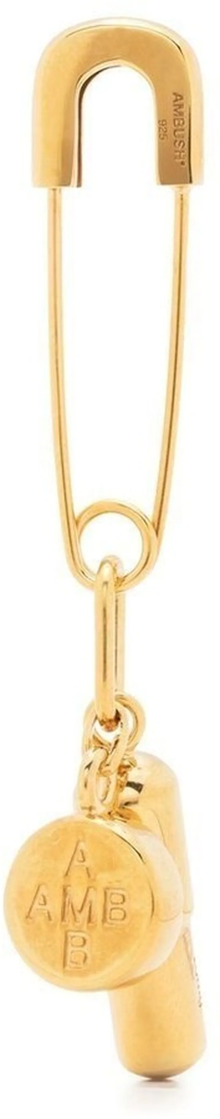 Pill-charm safety pin earring