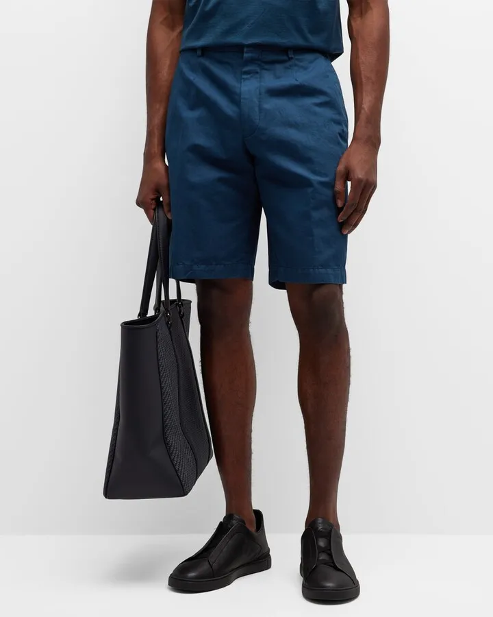 Men's Cotton-Linen Chino Shorts
