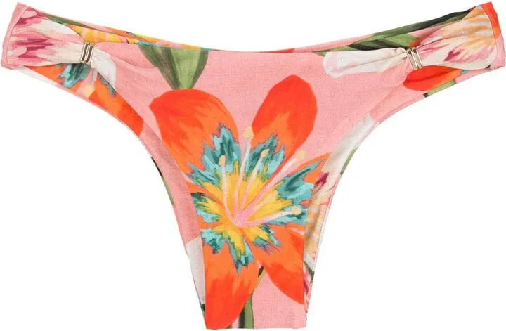 Floral-Print Bikini Bottoms