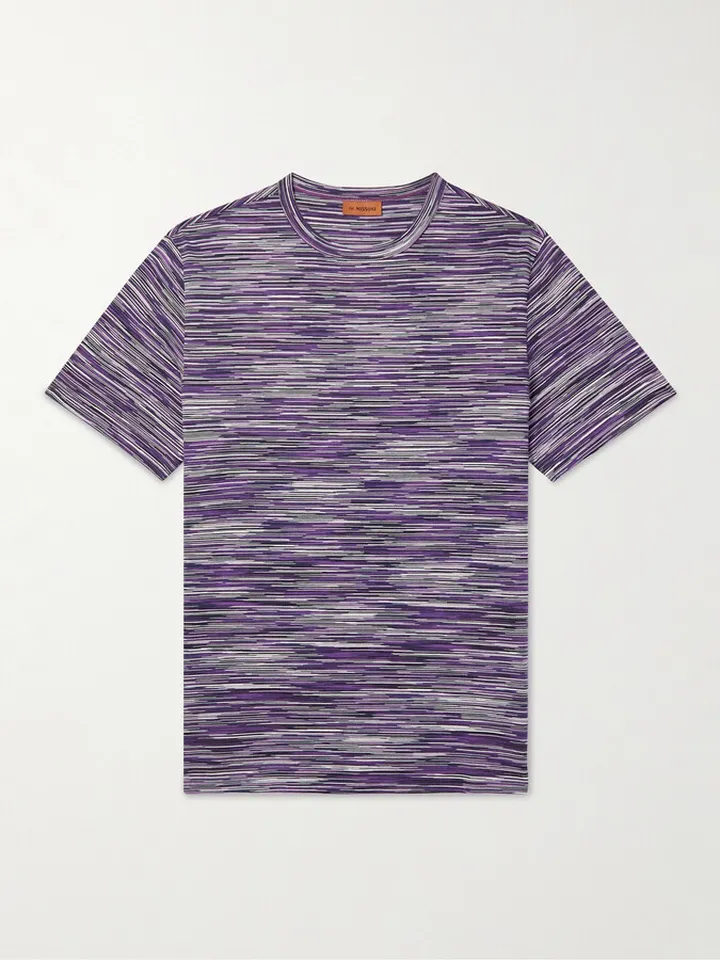 Space-Dyed Cotton-Jersey T-Shirt