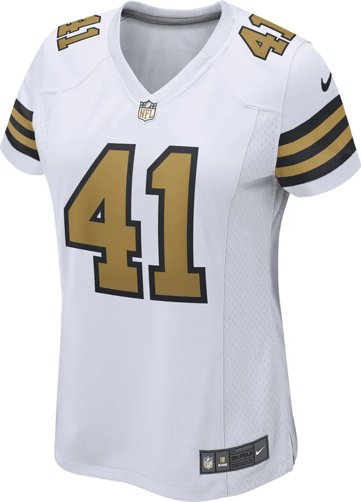 Nike Women's NFL New Orleans Saints (Alvin Kamara) Game Football Jersey in White