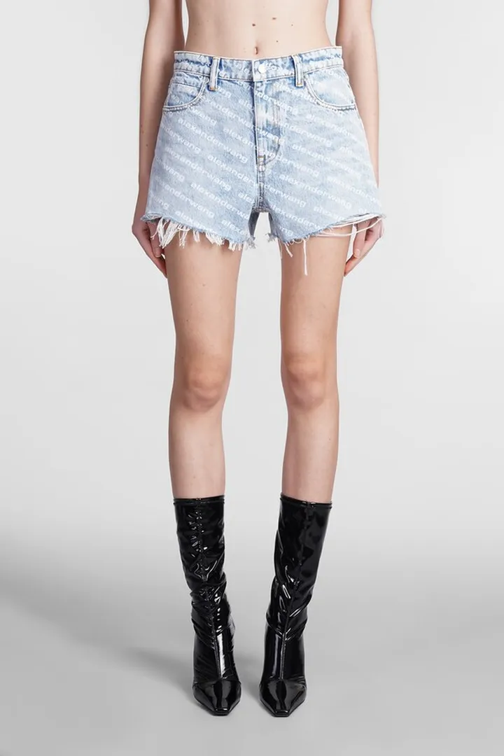 Shorts In Cyan Denim
