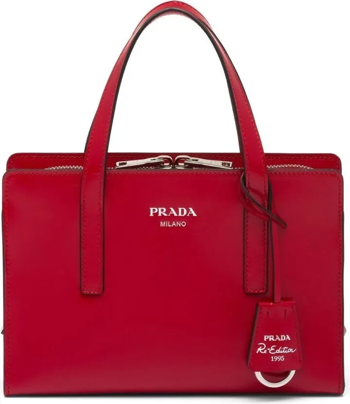 mini Re-Edition 1995 brushed leather tote bag