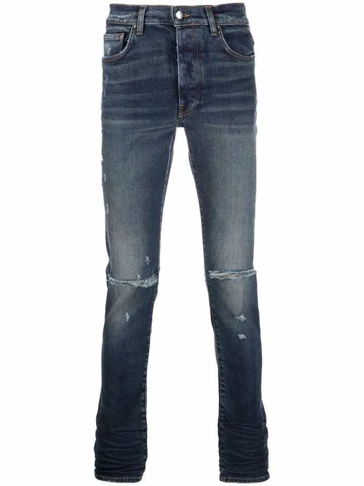 Faded-Effect Skinny Jeans