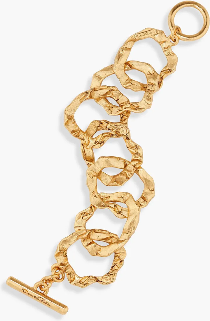 Hammered gold-tone bracelet