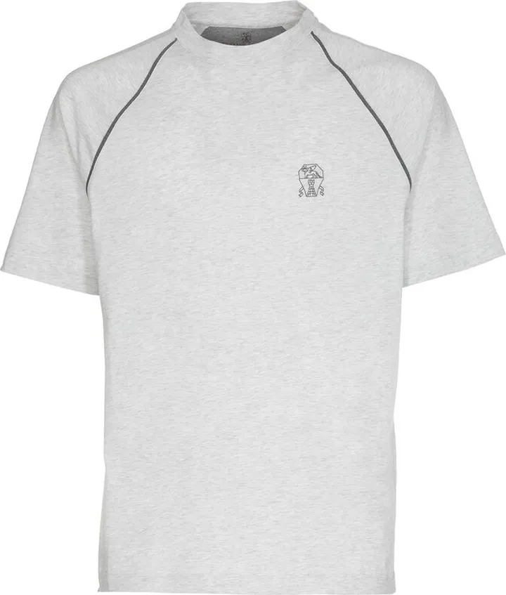 Brunello Cucinelli Logo Embroidered T-Shirt