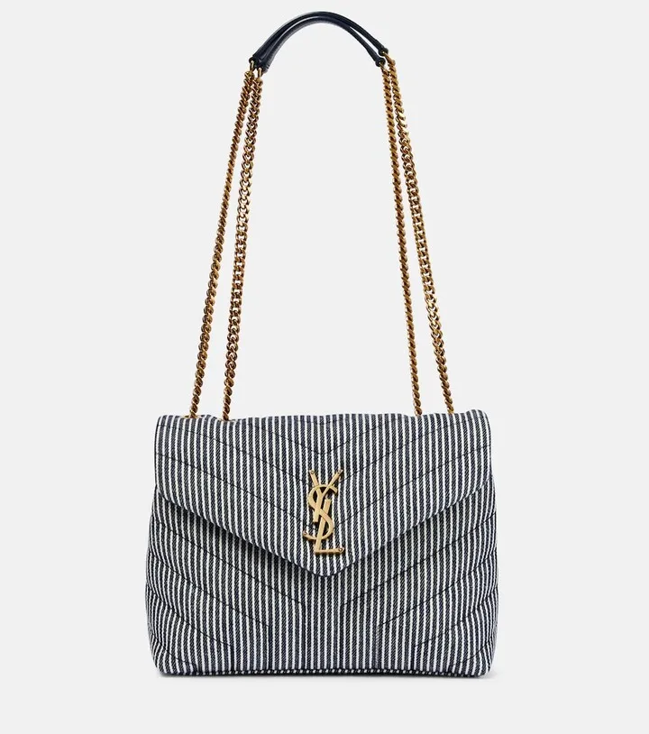 Loulou Small striped shoulder bag