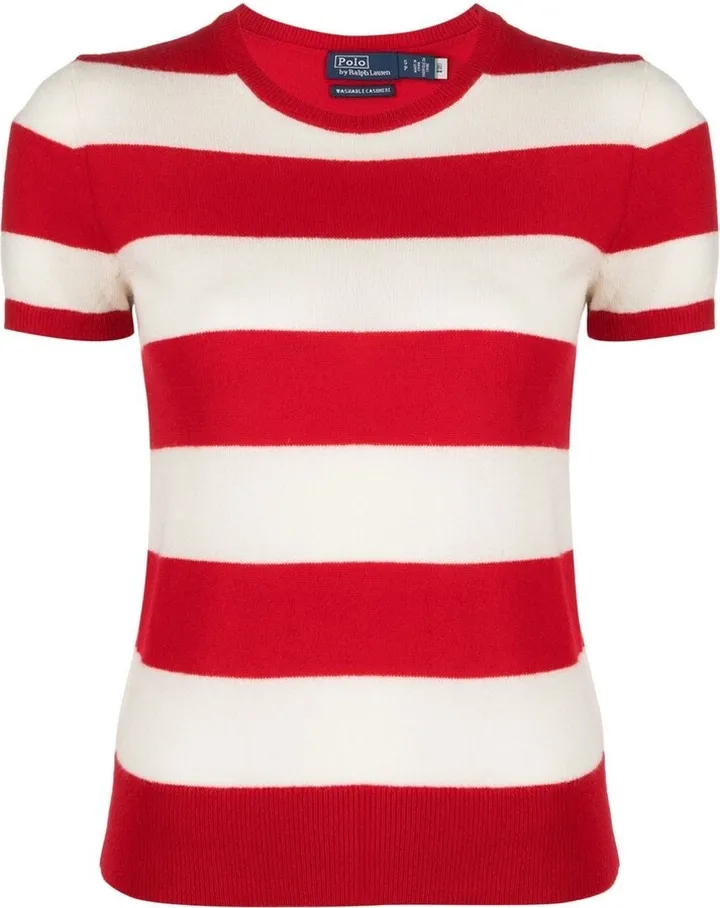striped cashmere T-shirt
