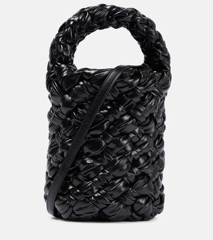 Kalimero Mini leather bucket bag