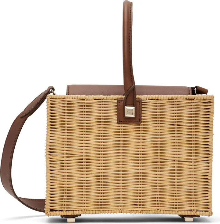 Max Mara Beige & Brown Cestoswicker Bag