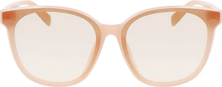 66mm Simple Logo Modified Rectangle Sunglasses