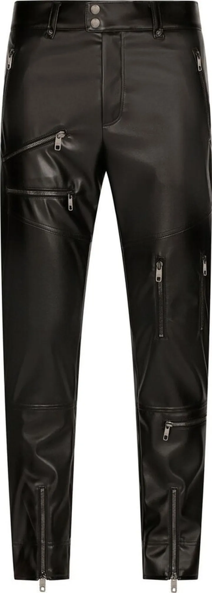 Multi-Zip Straight-Leg Trousers