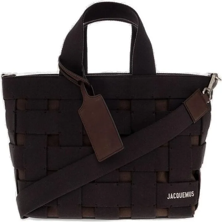 Jacquemus Le Cabas Logo Plaque Woven Shopper Bag