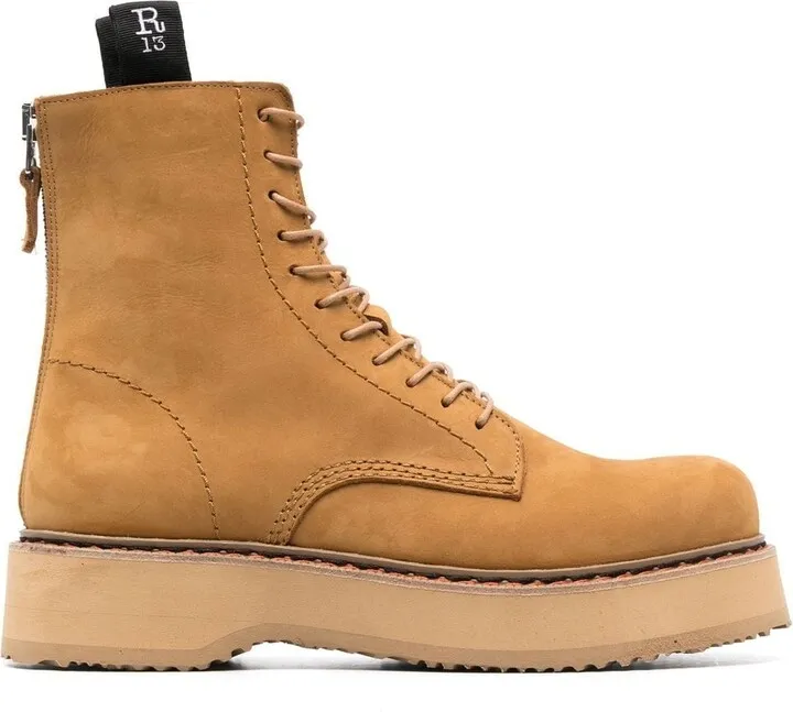 Suede Combat Boots