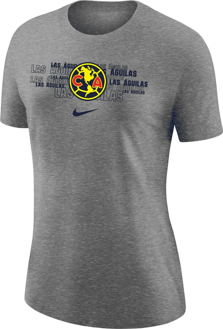Nike Women's Club America Varsity T-Shirt in Grey