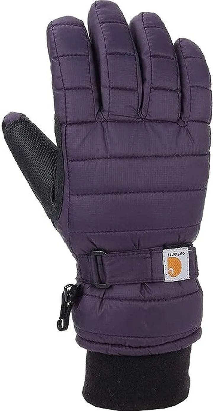 Carhartt Women's Quilts Insulated Breathable Glove with Waterproof Wicking Insert (Nightshade) Extreme Cold Weather Gloves