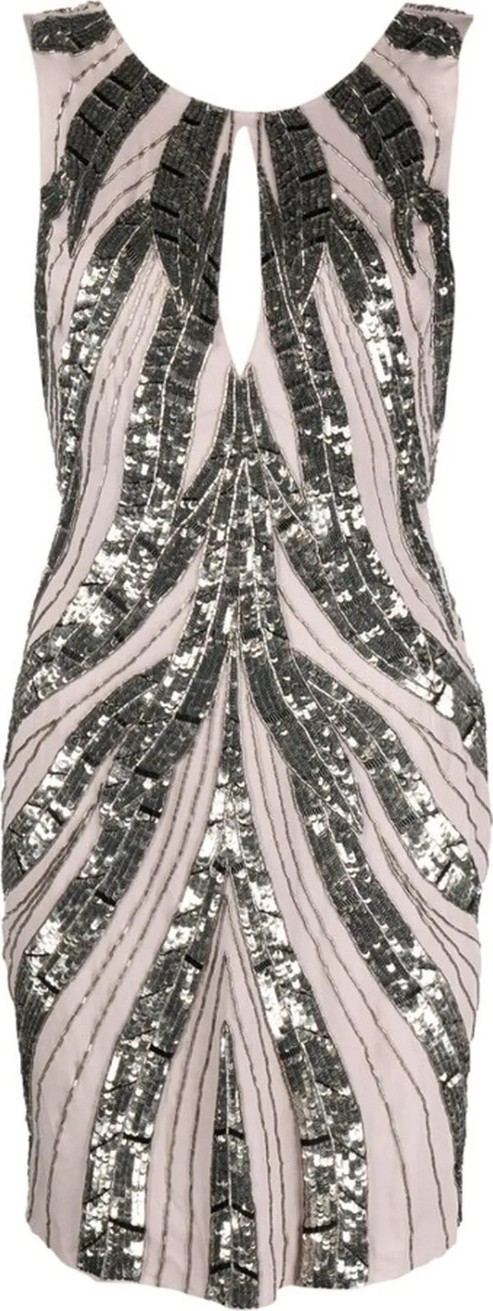 Sequin-Embellished Silk Dress