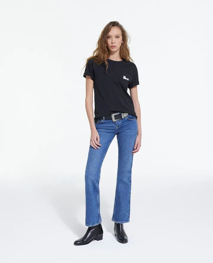 Blue bootcut jeans