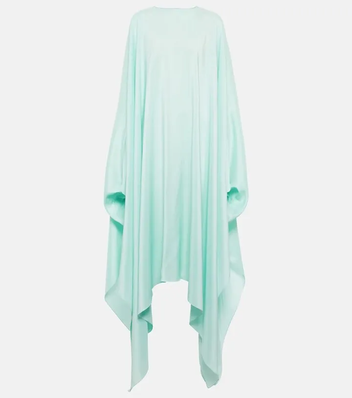 Silk georgette kaftan maxi dress