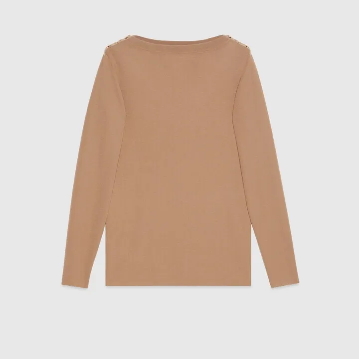 Cashmere rib stitch top