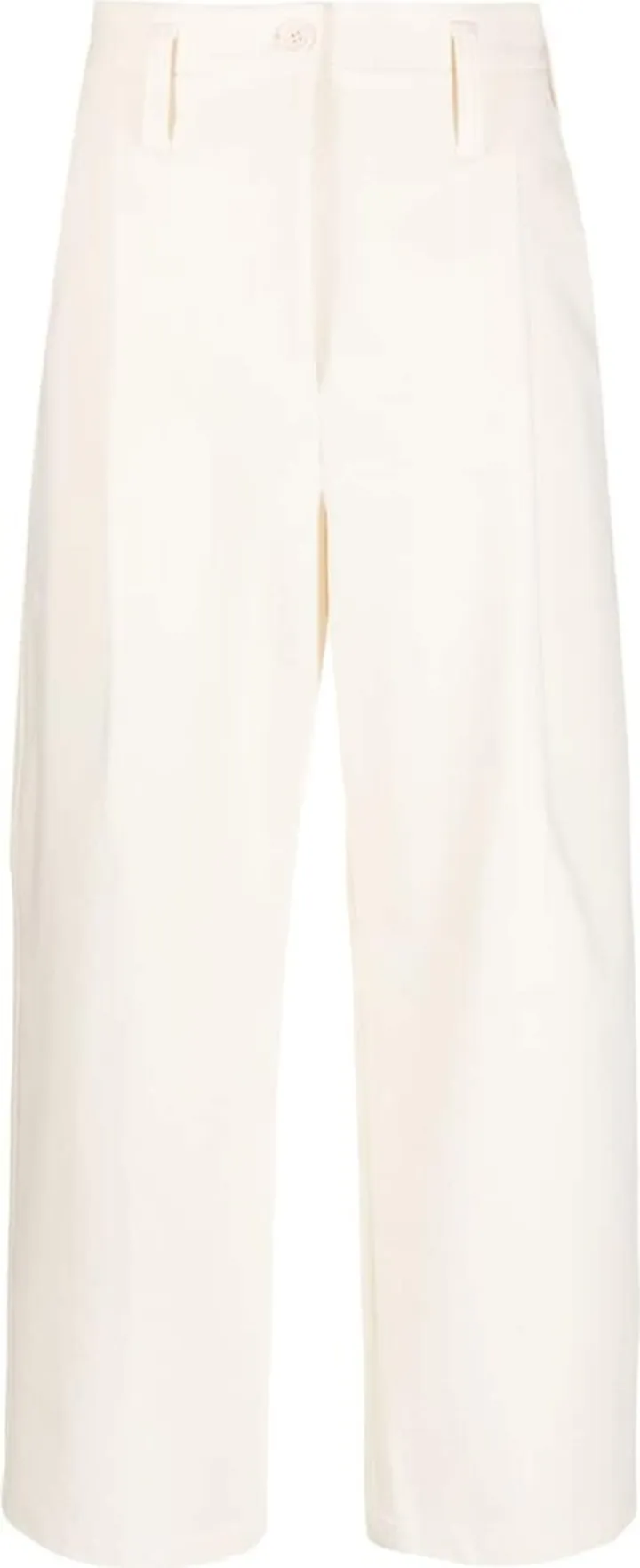 Wide-Leg Cropped Trousers