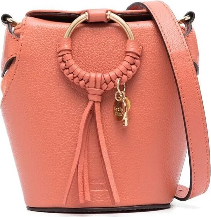 Leather Embossed-Logo Crossbody Bag