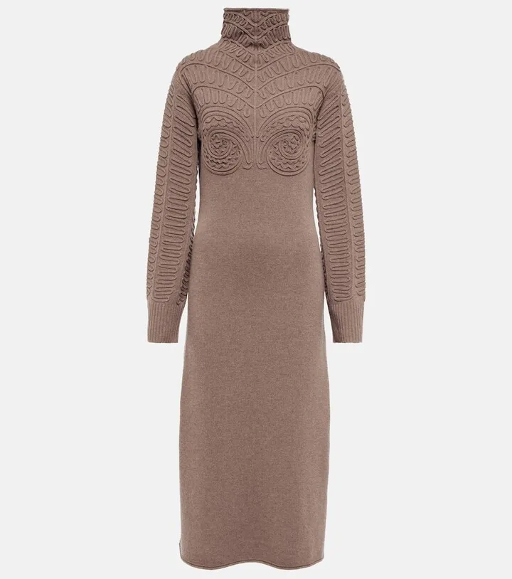 Brimlad wool and cashmere knit dress