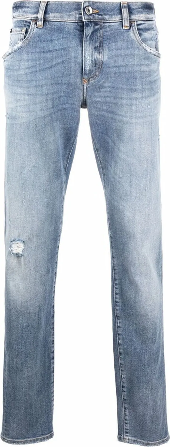 Distressed Slim-Fit Jeans