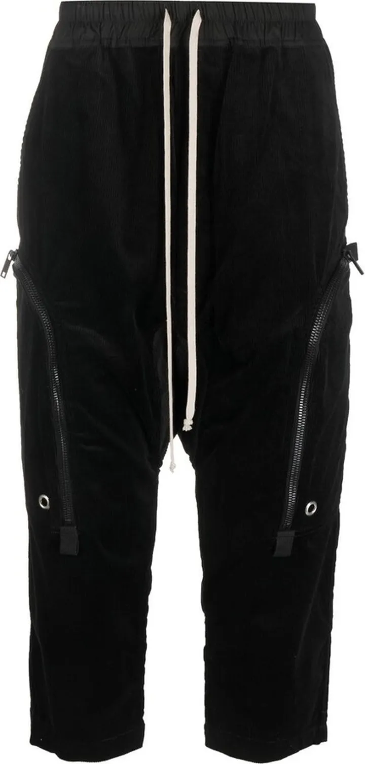 Drop-Crotch Cropped Trousers