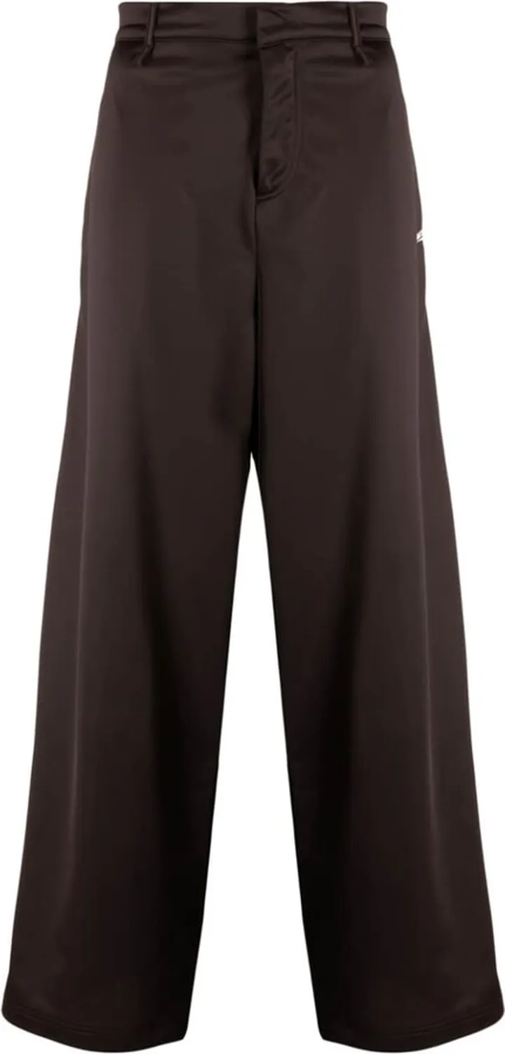 Satin Wide-Leg Trousers