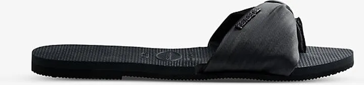 Womens New Graphite You St Tropez bow Rubber Sandals
