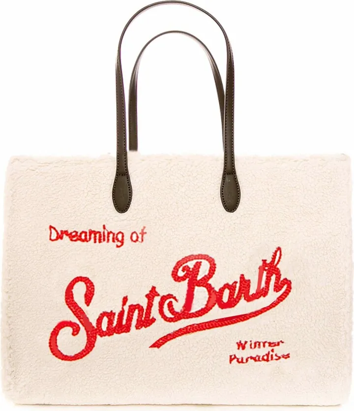 White Sherpa Fabric Bag