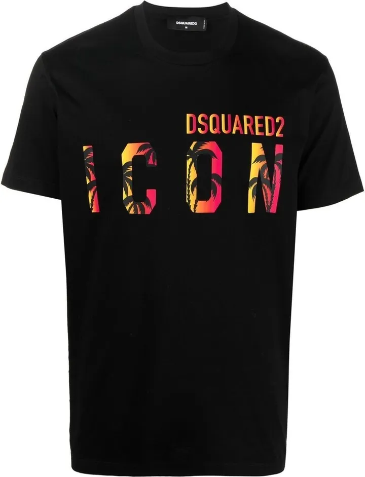 Black Icon Tropical Logo T-Shirt