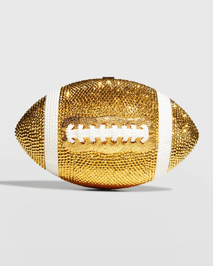 Crystal Football Minaudiere Bag