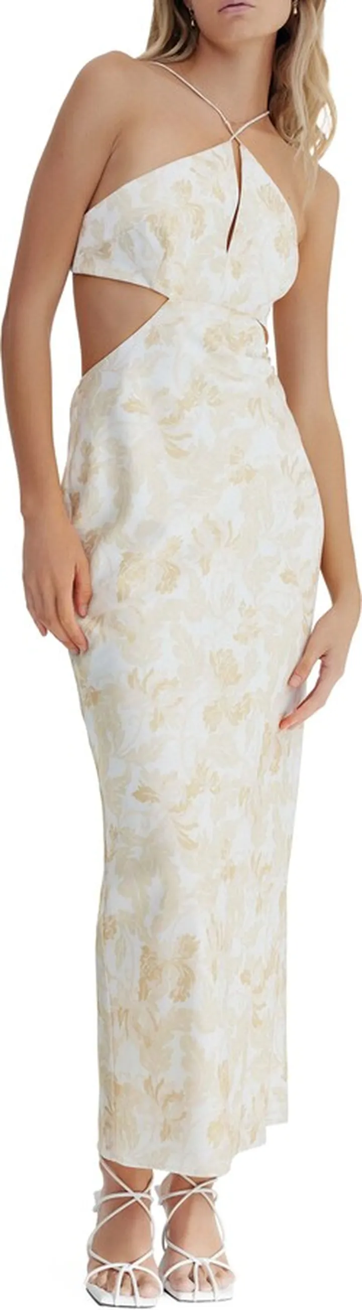 Holly Cutout Halter Neck Midi Dress