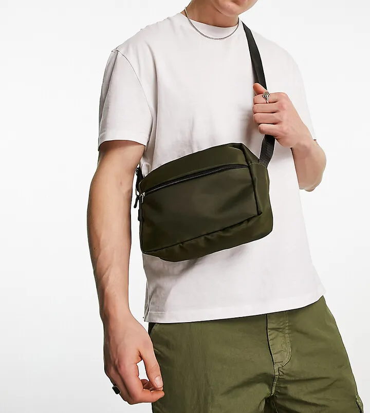 Public Desire Egon nylon crossbody bag in khaki