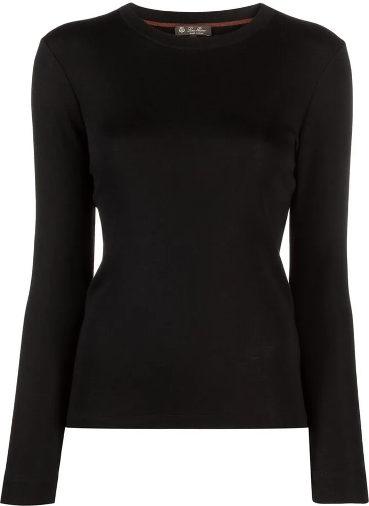 Fine-Knit Long-Sleeved Top