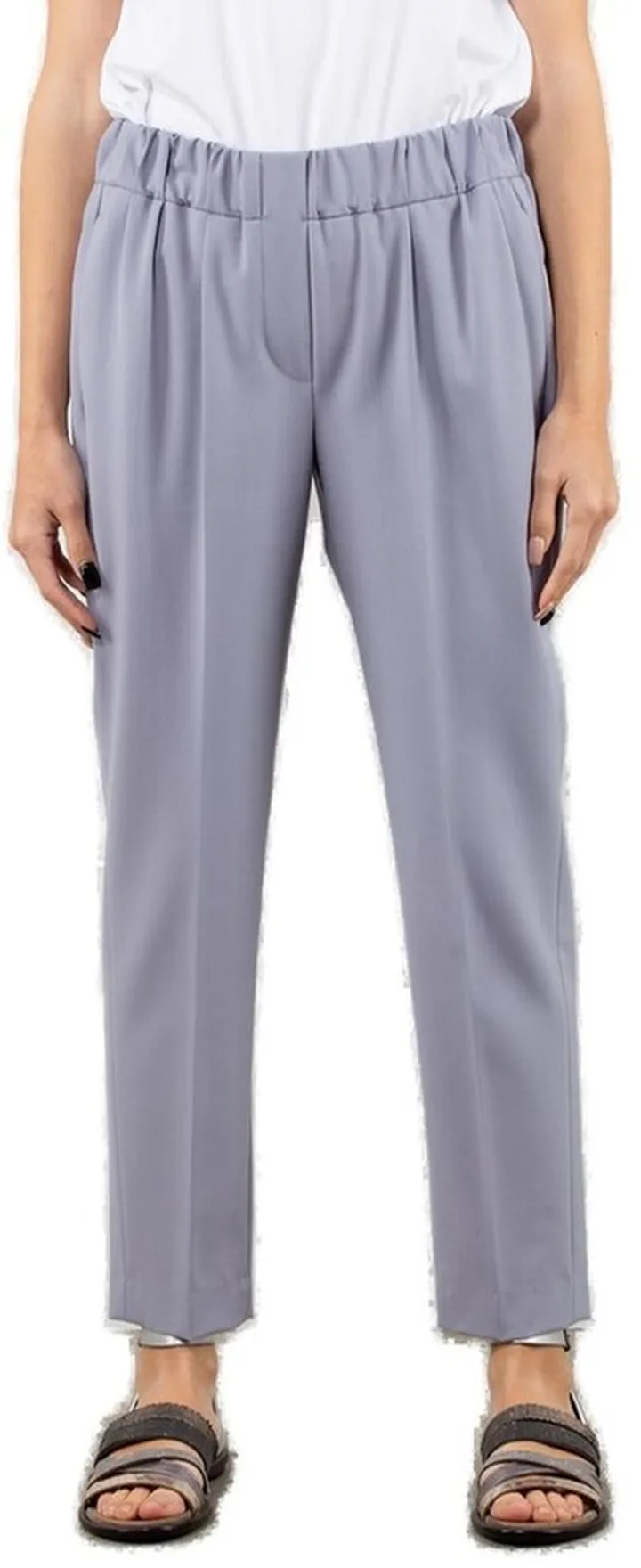 Brunello Cucinelli Elasticated Waistband Cropped Trousers