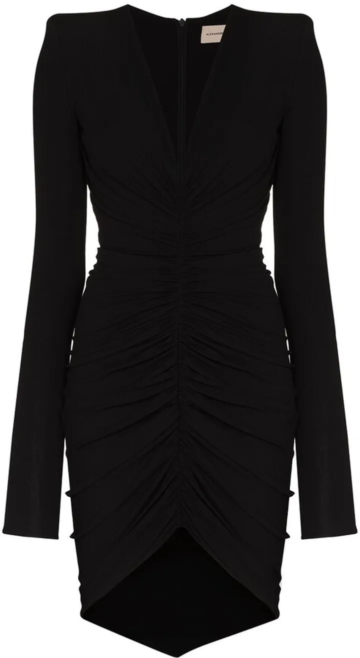 Padded Shoulder Midi Dress