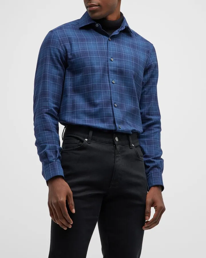 Men's Cotton-Cashmere Sport Shirt