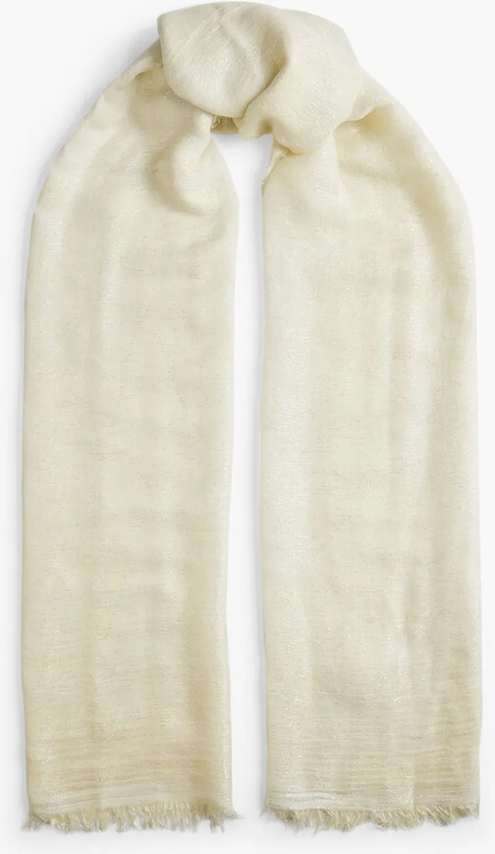 Frayed metallic gauze scarf