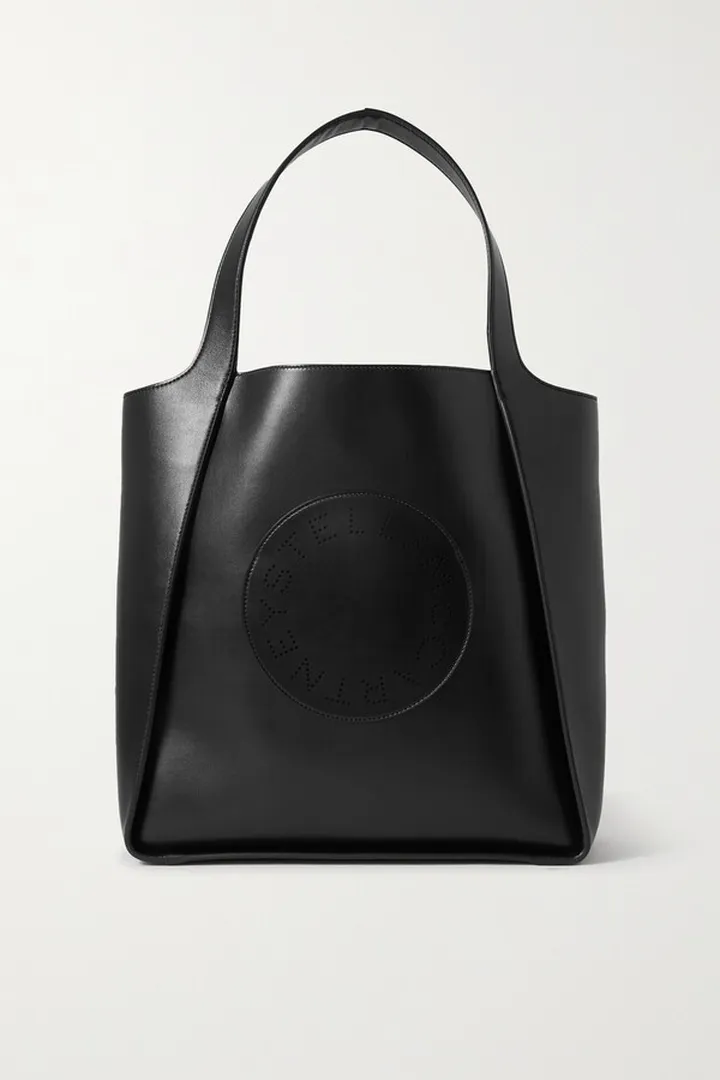 Stella McCartney - Large Perforated Vegetarian Leather Tote - Black