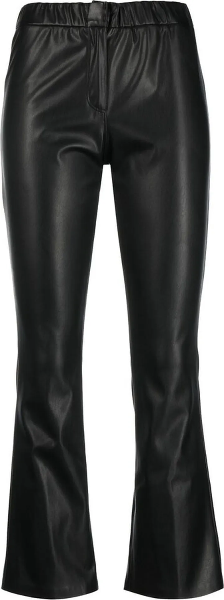 Faux-Leather Cropped Trousers
