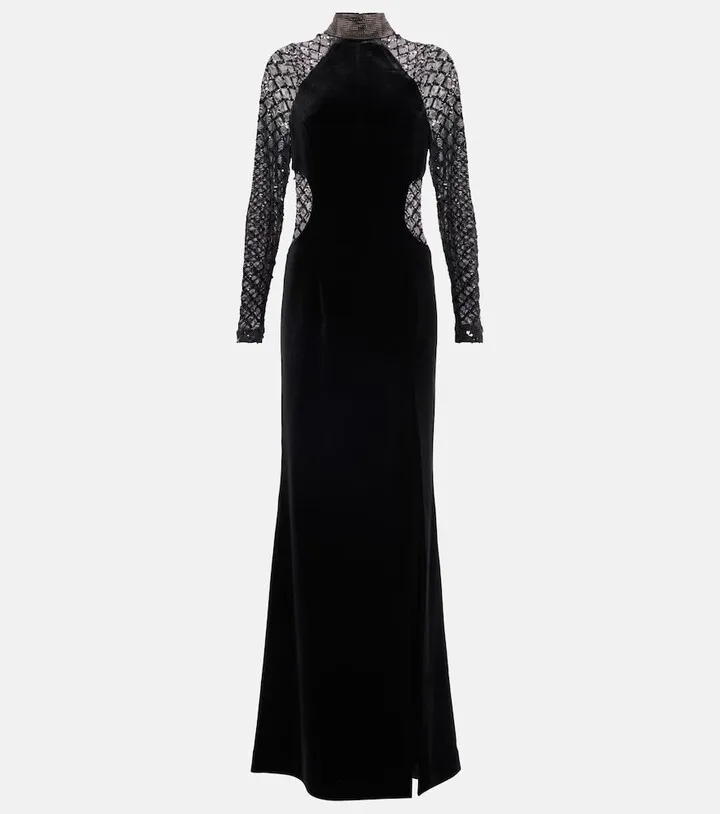 Onyx velvet gown