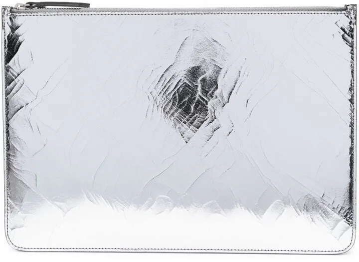 Four-Stitch Logo Clutch