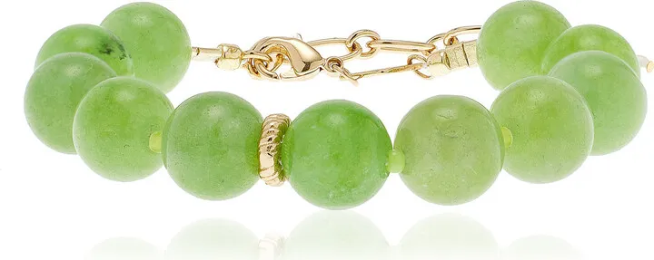 Women's Green Bowl Quartz Pearl Bracelet
