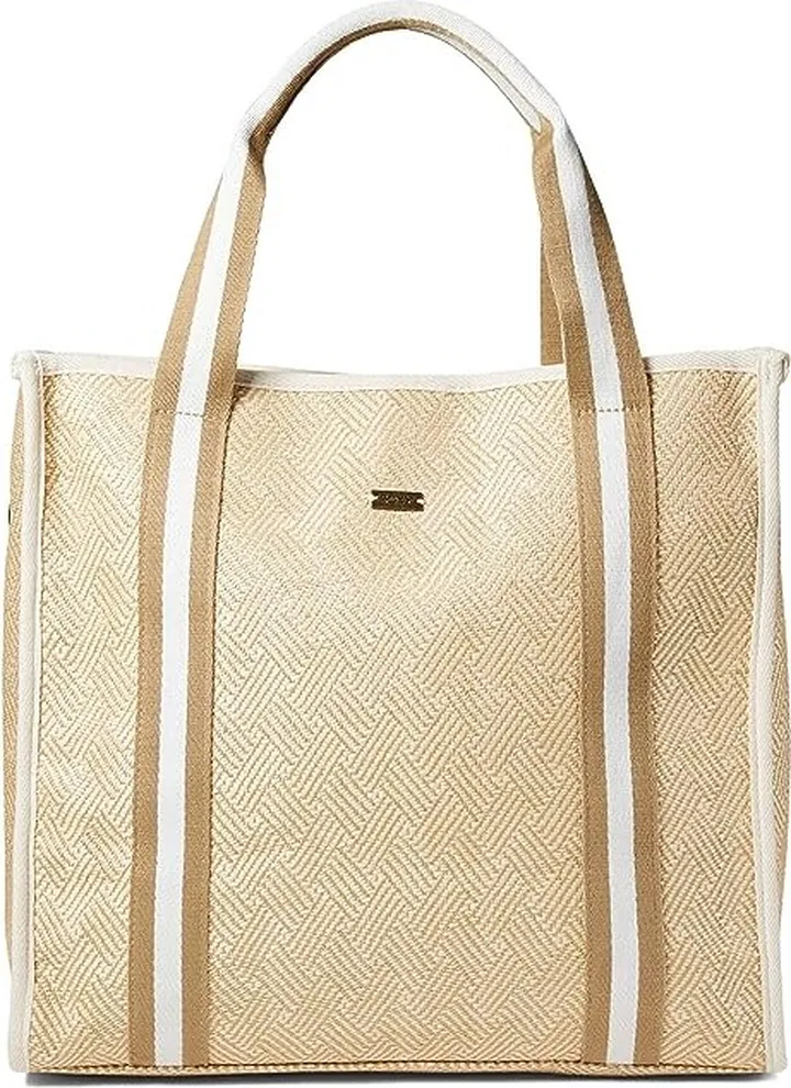 Roxy Seas The Day Tote Bag (Natural) Handbags