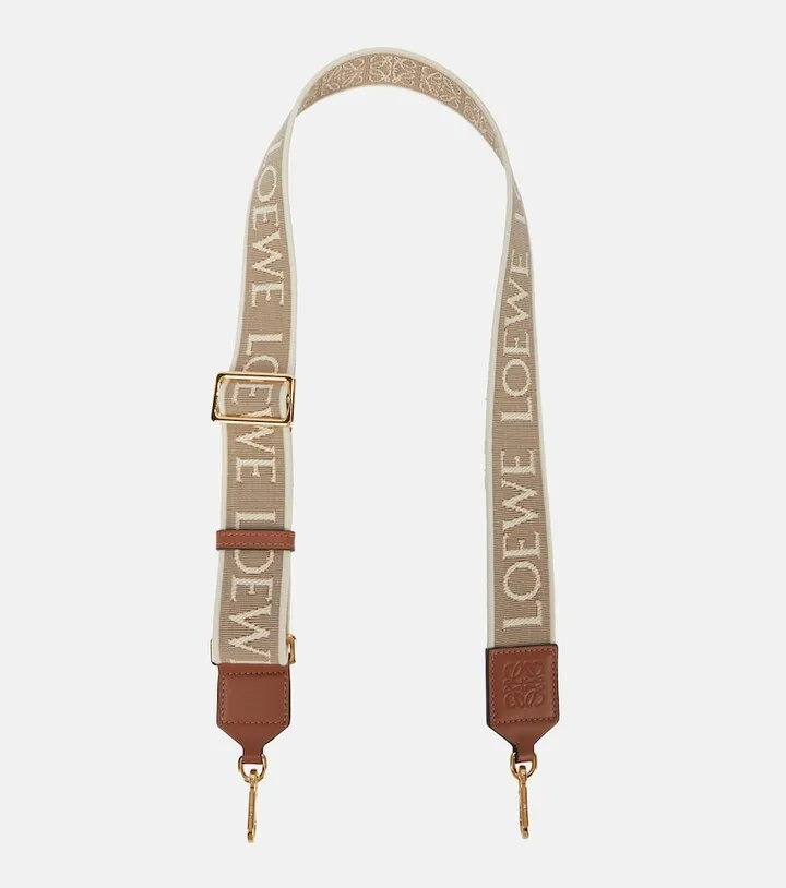 Anagram jacquard bag strap